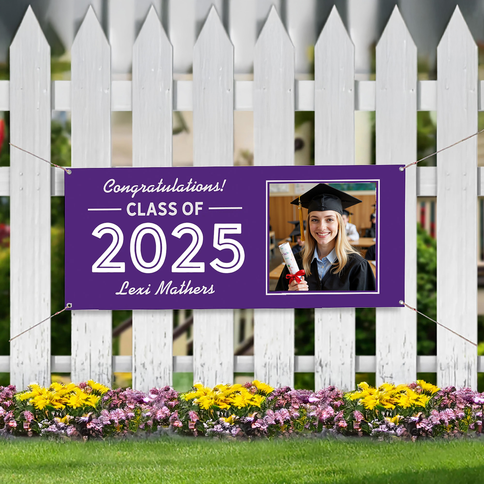 Graduating Class Of Personalized Photo Banner Graduation Gifts For Friends For Her For Him - soufeeluk
