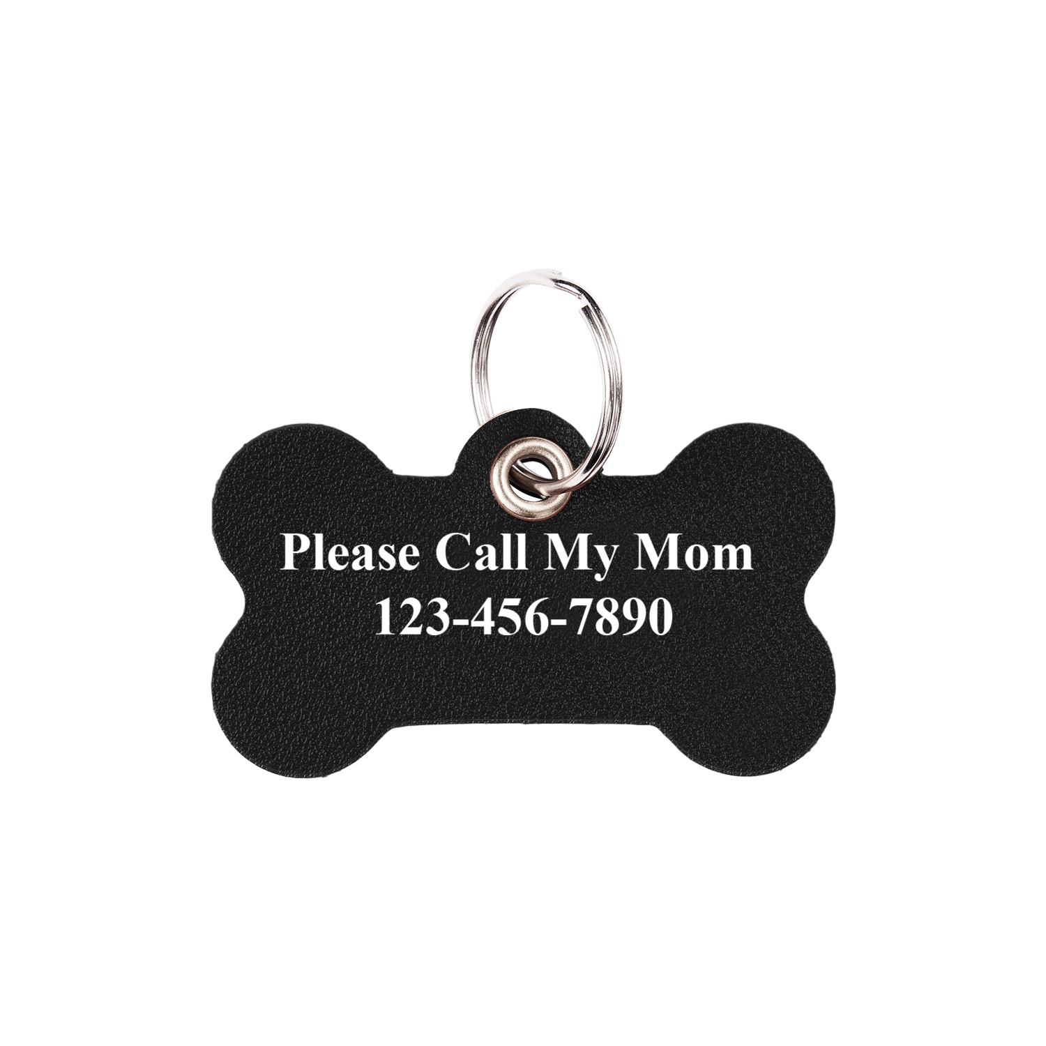 Custom Number Dog Tags Personalized Prevent Lost Pet Black ID Card - soufeeluk