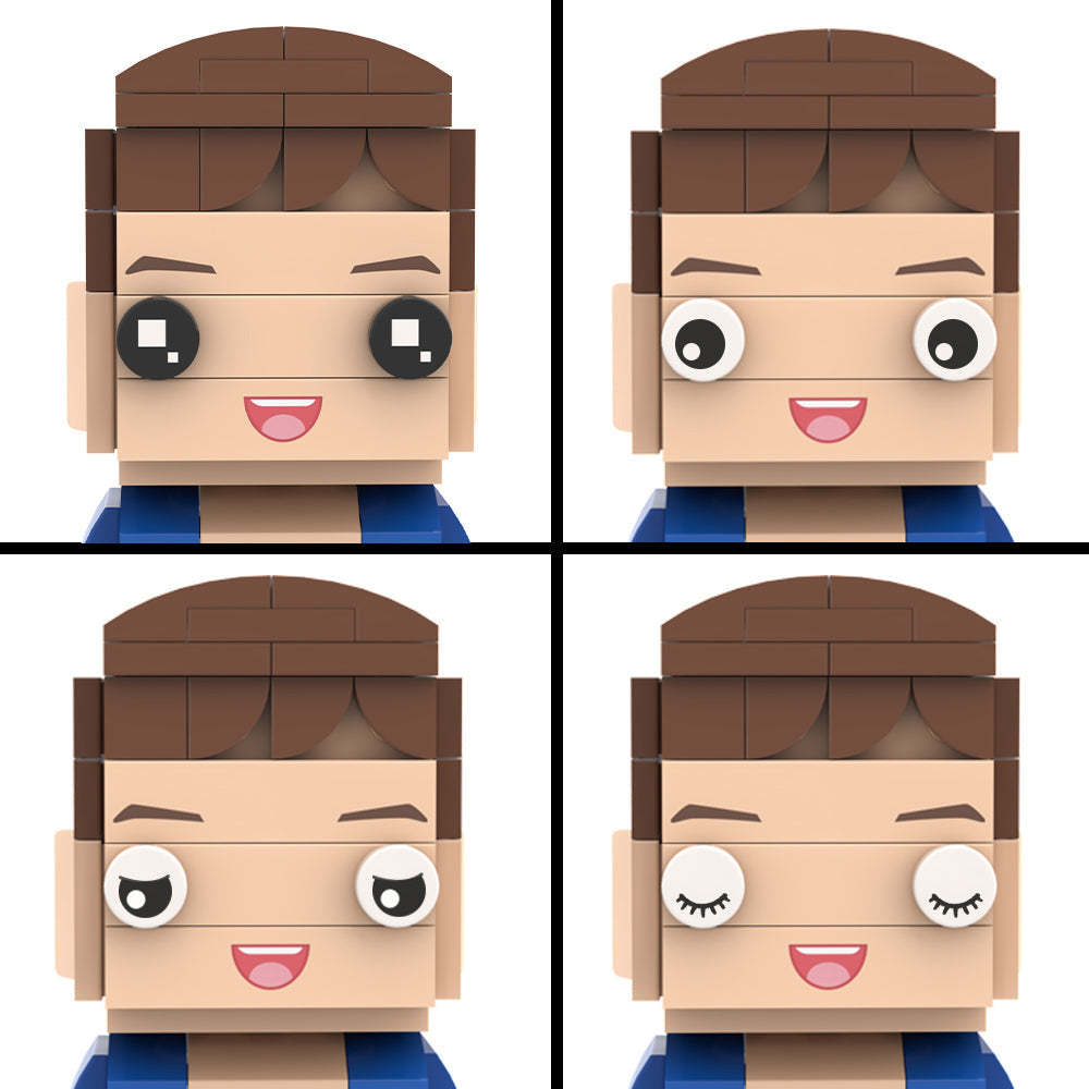 Birck Figures Replaceable Eye Accessories Eyes Closed. Eyes Half Open. Eyes Open. - soufeeluk