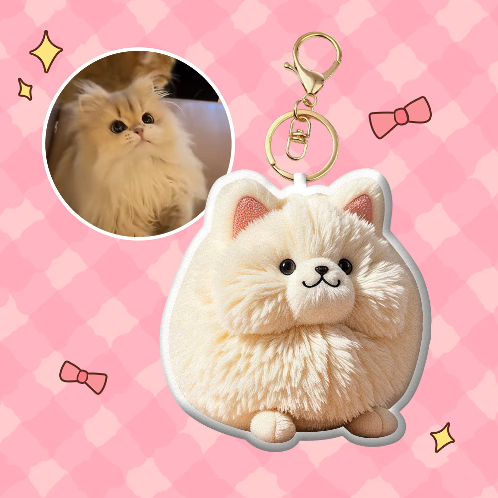 Personalized Photo Plush Doll Keychain Mini Me Plush Keychain Gifts for Kids - soufeeluk