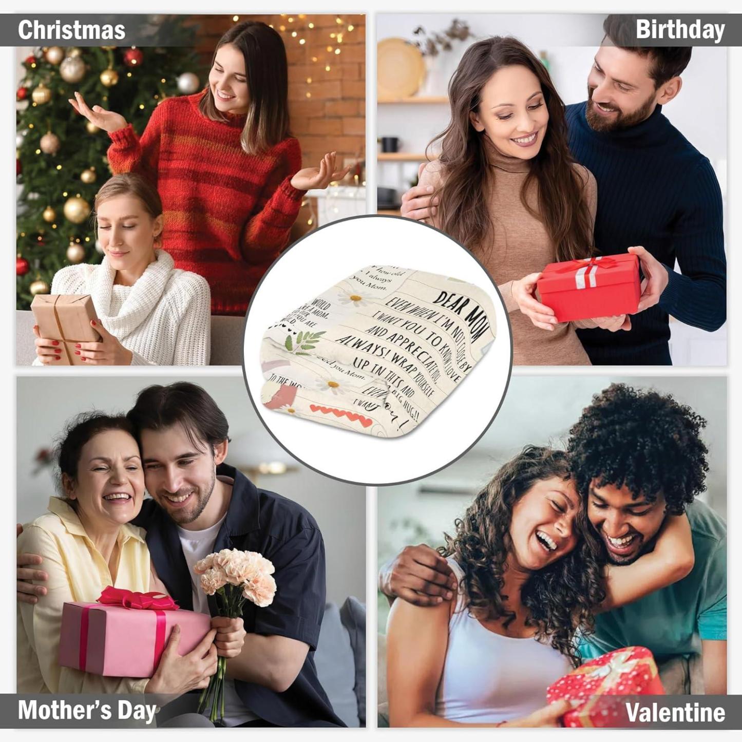 Best Mom Ever Soft Fleece Throw Blanket Mothers Day Birthday Gifts for Women Mama Present for Mother-in-Law Gift for Mom from Daughter Son - soufeeluk
