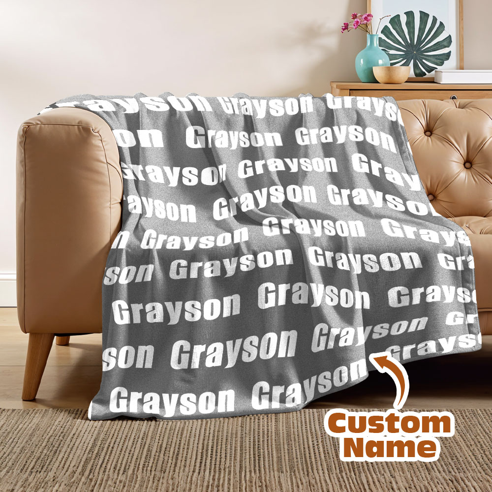 High Quality Personalised Super Soft Name Family Blanket