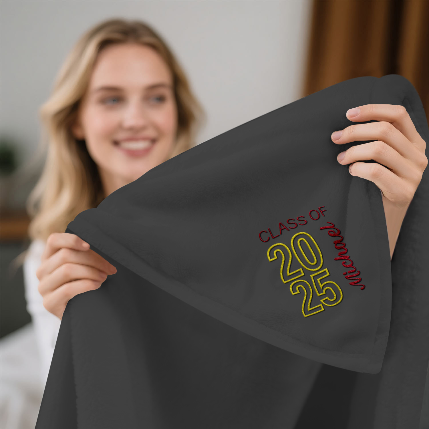 Graduating Class Of Embroidered Fleece Blanket Best Graduation Gifts for Kids - soufeeluk
