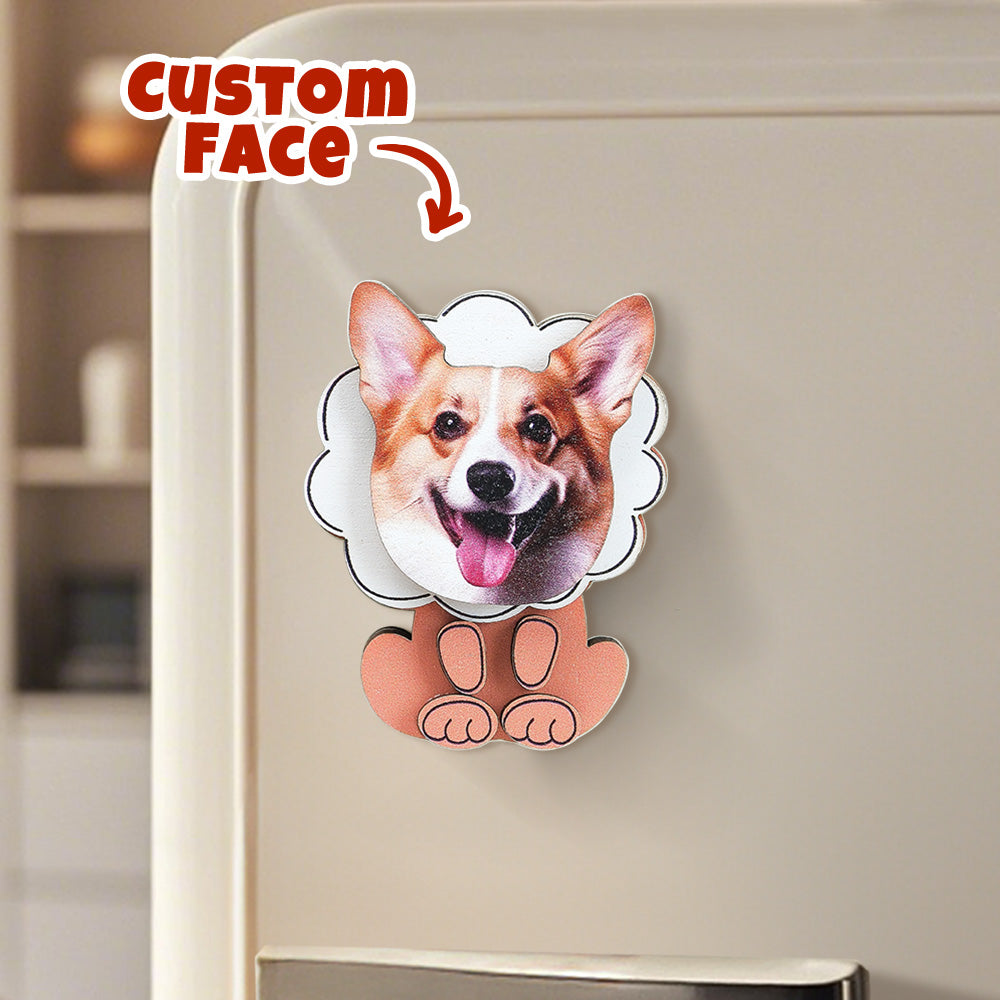 Personalized Pet Portrait Fridge Magnets Dog Refrigerator Magnet Home Decoration Gift for Pet Lover - soufeeluk