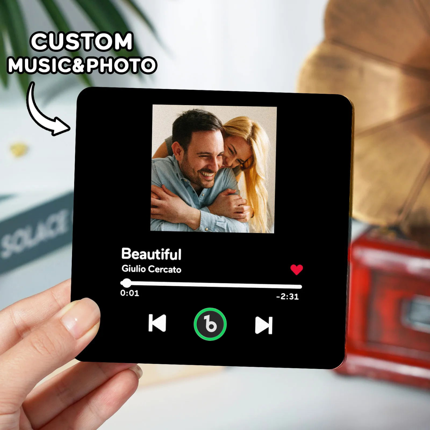 Personalised Photo Album Fridge Magnet Music Wall Photo Sticker Music Movement That Can Be Played Without Cell Phone