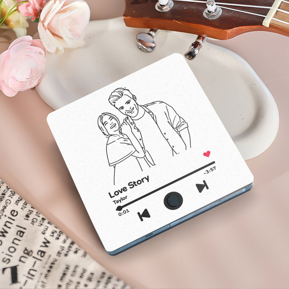 Custom Line Art Music Fridge Personalised Photo Fridge