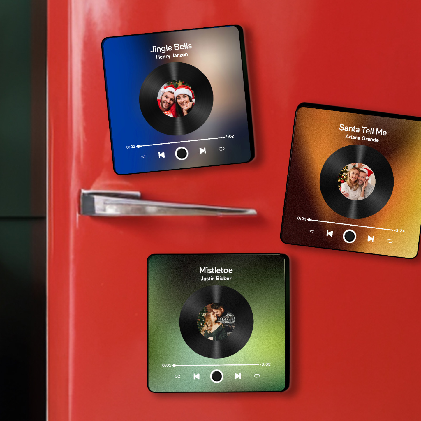 Customized Album Fridge Magnet Personalised Music Fridge Magnet Can Play Songs Christmas Gifts Family Gifts