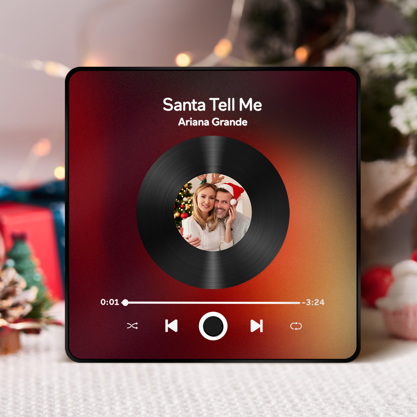 Customized Album Fridge Magnet Personalised Music Fridge Magnet Can Play Songs Christmas Gifts Family Gifts