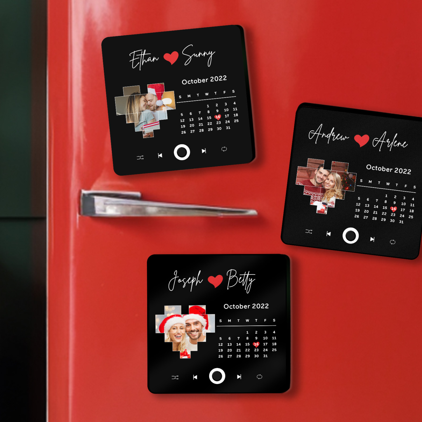 Customized Album Fridge Magnet Personalised Music Fridge Magnet Can Play Songs Christmas Gifts Family Gifts