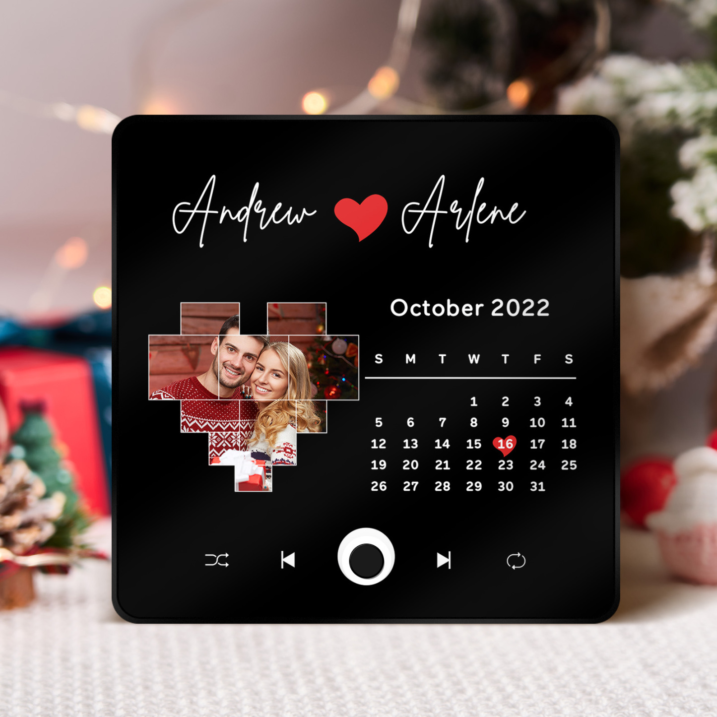 Customized Album Fridge Magnet Personalised Music Fridge Magnet Can Play Songs Christmas Gifts Family Gifts