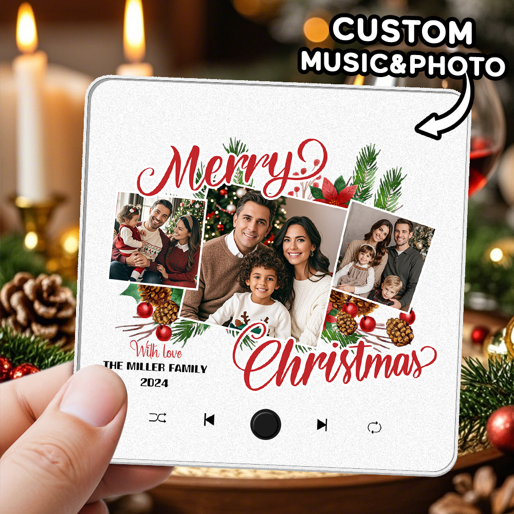 Custom Music Fridge Magnet Photo Sticker Music Wall Photo Sticker That Plays Music Without Cell Phone Christmas Gifts - soufeeluk