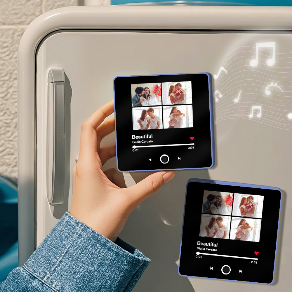 Customized Music Fridge Magnet Personalised Photo Fridge Magnet Can Play Songs