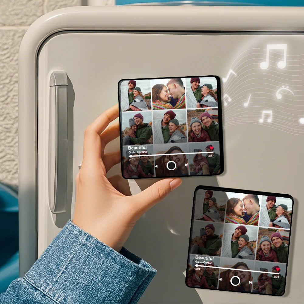 Customized Music Fridge Magnet Personalised Photo Fridge Magnet Can Play Songs