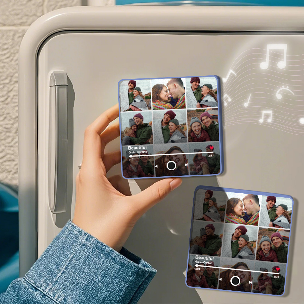 Customized Music Fridge Magnet Personalised Photo Fridge Magnet Can Play Songs