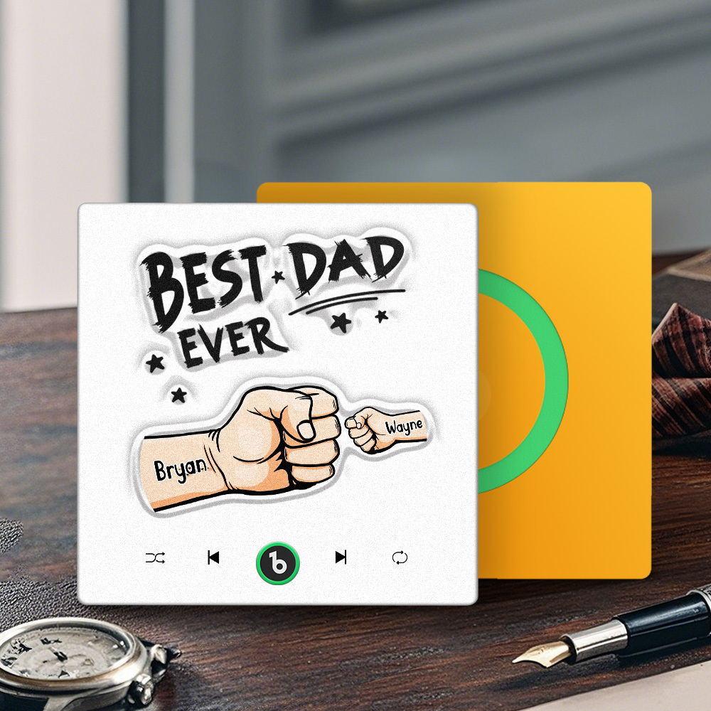 Custom Music Fridge Magnet New 4.0 Upgrade Colorful Frame Personalized Name Fist Gift Album Fridge Magnet Music Father's Day Gifts - soufeeluk