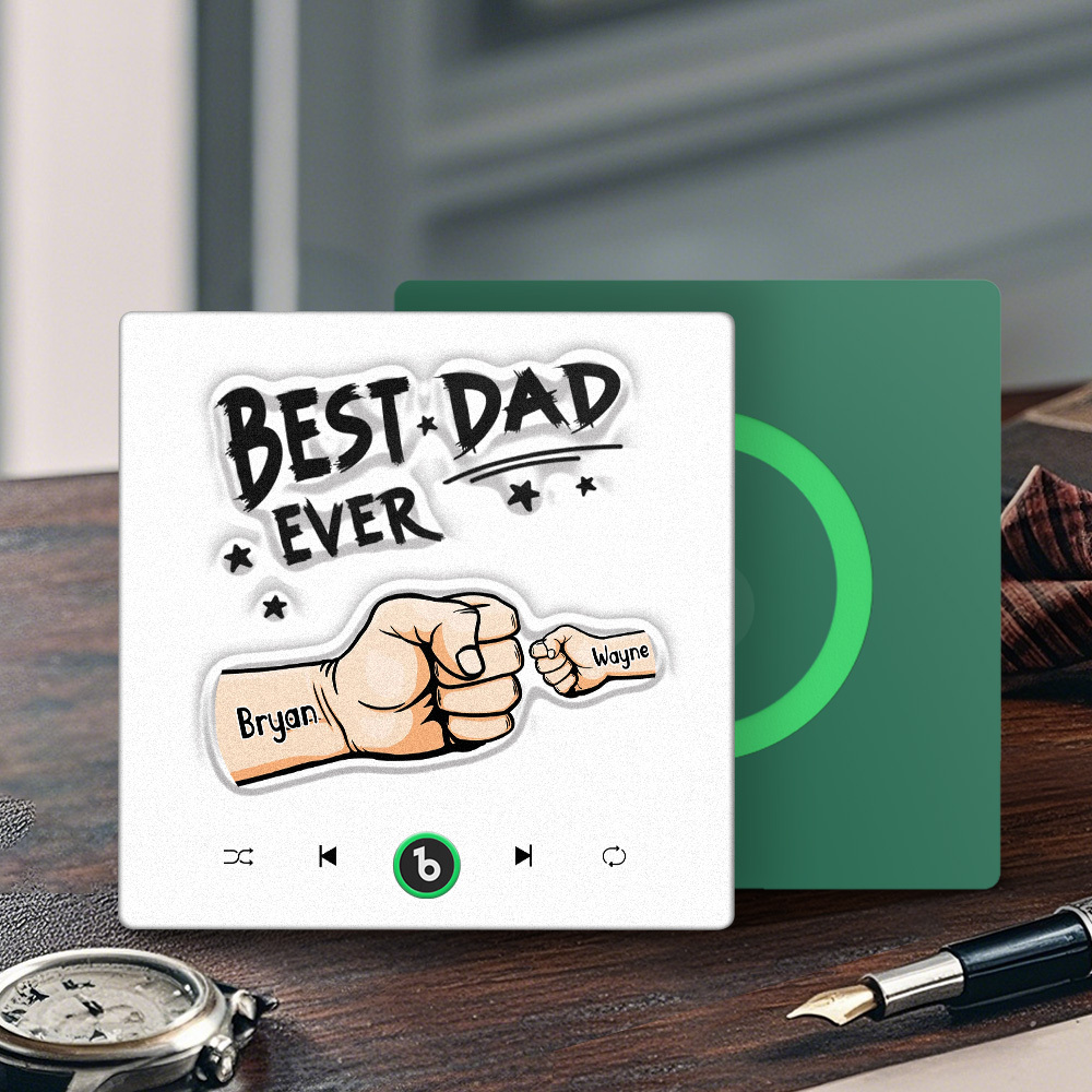 Custom Music Fridge Magnet New 4.0 Upgrade Colorful Frame Personalized Name Fist Gift Album Fridge Magnet Music Father's Day Gifts - soufeeluk
