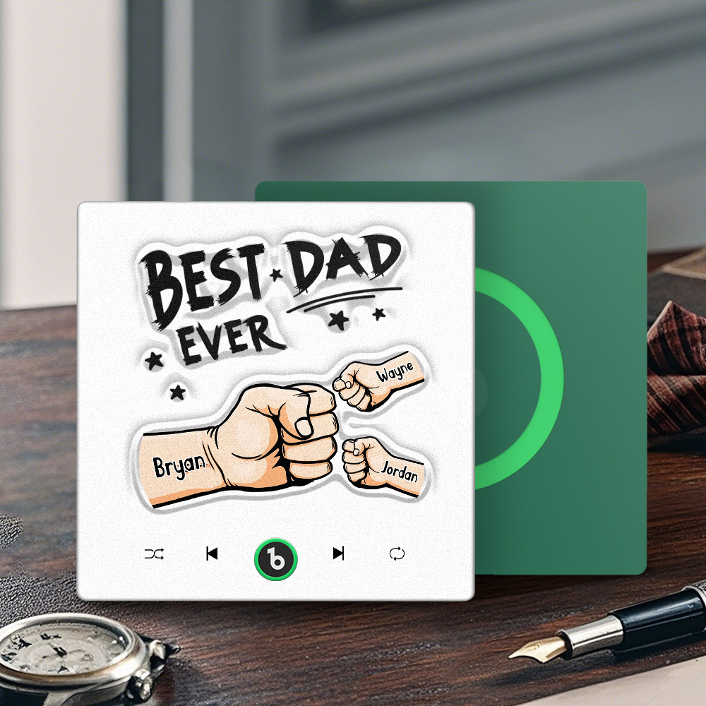 Custom Music Fridge Magnet New 4.0 Upgrade Colorful Frame Personalized Name Fist Gift Album Fridge Magnet Music Father's Day Gifts - soufeeluk