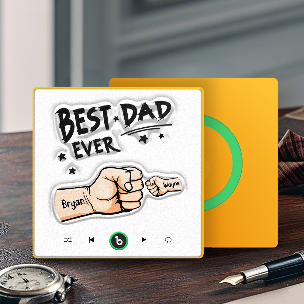 Custom Music Fridge Magnet New 4.0 Upgrade Colorful Frame Personalized Name Fist Gift Album Fridge Magnet Music Father's Day Gifts - soufeeluk