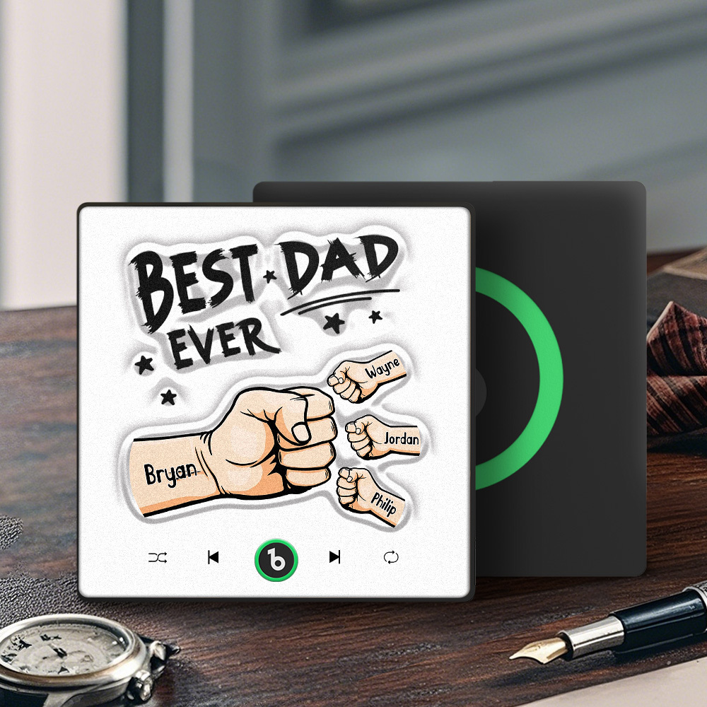 Custom Music Fridge Magnet New 4.0 Upgrade Colorful Frame Personalized Name Fist Gift Album Fridge Magnet Music Father's Day Gifts - soufeeluk