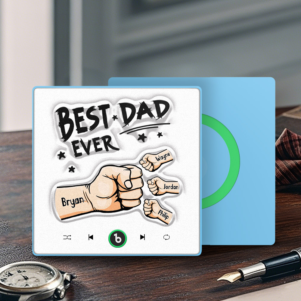 Custom Music Fridge Magnet New 4.0 Upgrade Colorful Frame Personalized Name Fist Gift Album Fridge Magnet Music Father's Day Gifts - soufeeluk