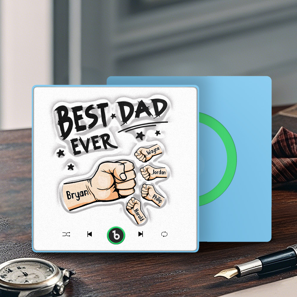 Custom Music Fridge Magnet New 4.0 Upgrade Colorful Frame Personalized Name Fist Gift Album Fridge Magnet Music Father's Day Gifts - soufeeluk
