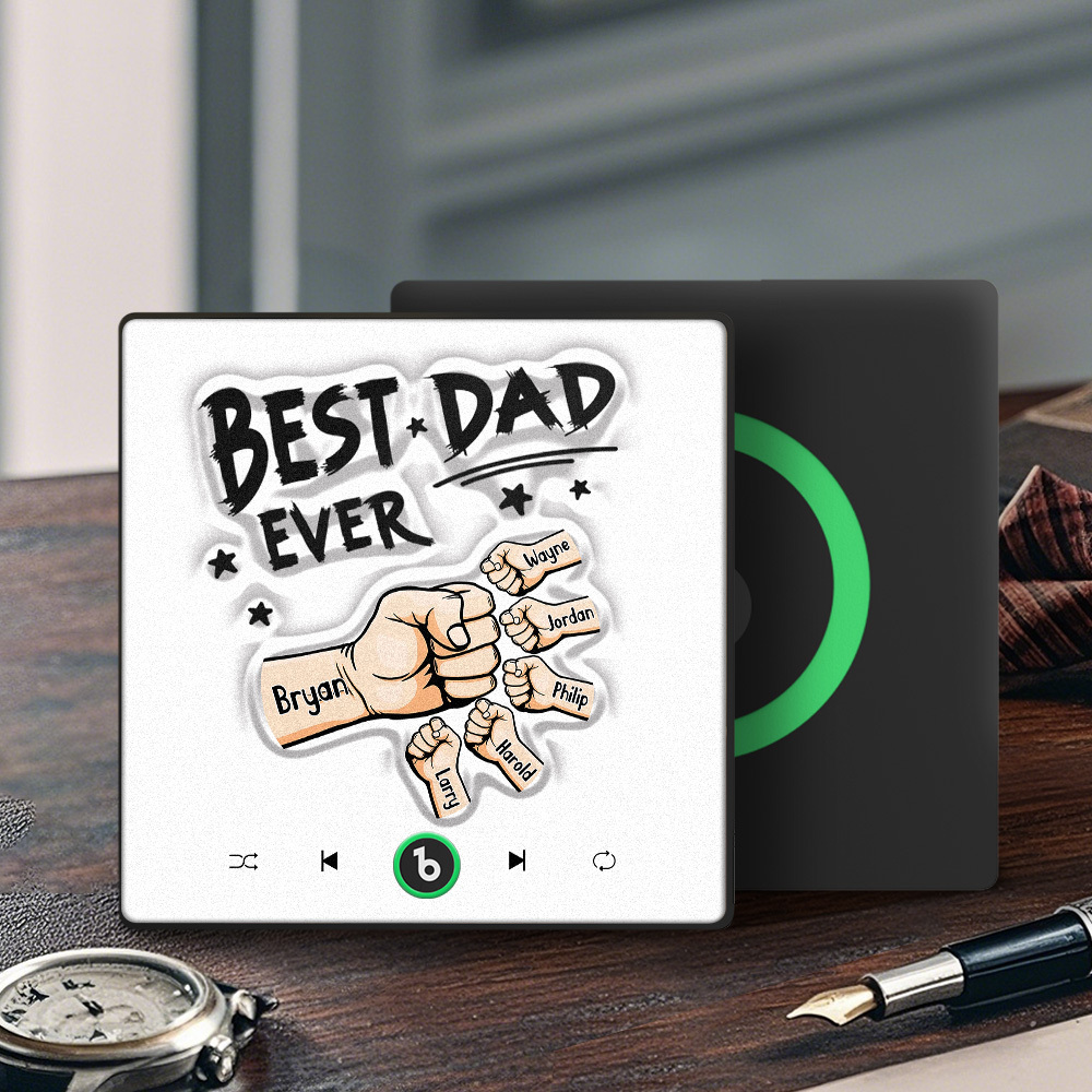 Custom Music Fridge Magnet New 4.0 Upgrade Colorful Frame Personalized Name Fist Gift Album Fridge Magnet Music Father's Day Gifts - soufeeluk