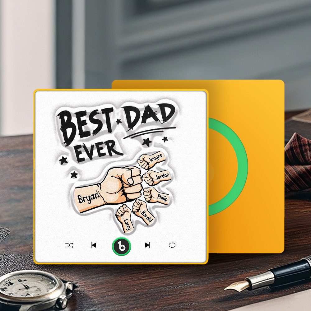 Custom Music Fridge Magnet New 4.0 Upgrade Colorful Frame Personalized Name Fist Gift Album Fridge Magnet Music Father's Day Gifts - soufeeluk