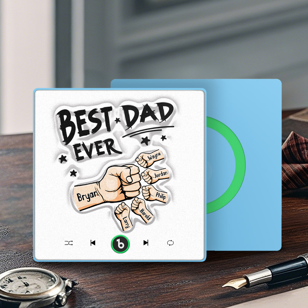 Custom Music Fridge Magnet New 4.0 Upgrade Colorful Frame Personalized Name Fist Gift Album Fridge Magnet Music Father's Day Gifts - soufeeluk