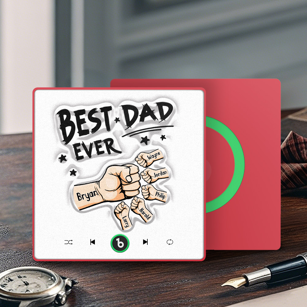Custom Music Fridge Magnet New 4.0 Upgrade Colorful Frame Personalized Name Fist Gift Album Fridge Magnet Music Father's Day Gifts - soufeeluk