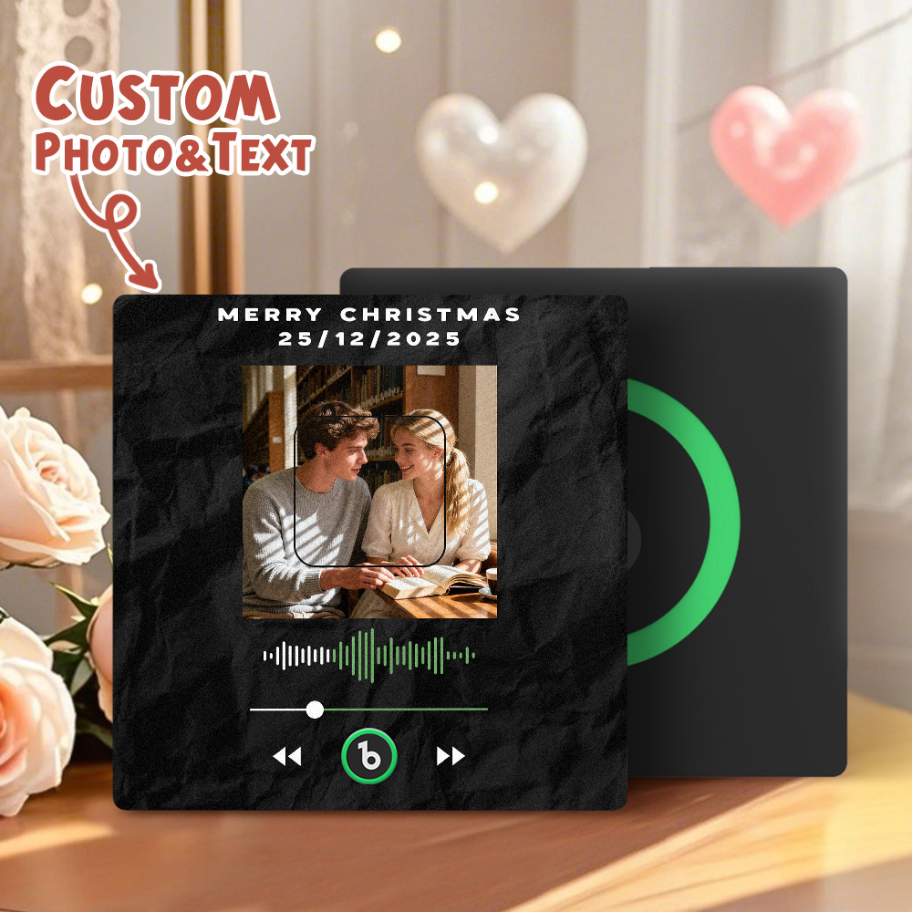 Custom Music Fridge Magnet Album Fridge Magnet Music Wall Photo Sticker Music Movement That Can Be Played Anniversary Gifts - soufeeluk