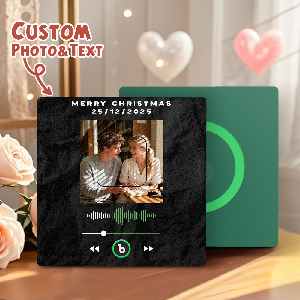 Custom Music Fridge Magnet Album Fridge Magnet Music Wall Photo Sticker Music Movement That Can Be Played Anniversary Gifts - soufeeluk