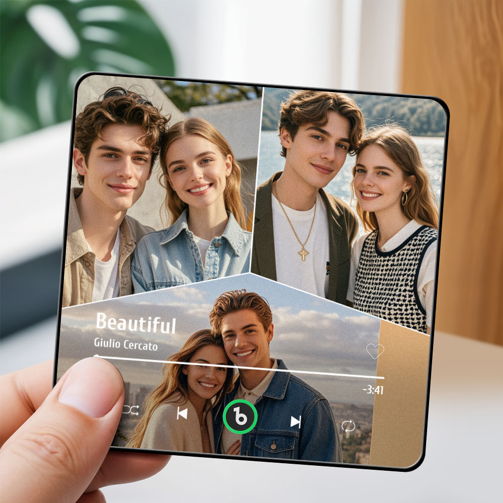 Custom Music Fridge Magnet 3 Photo New 4.0 Upgrade Colorful Frame Album Fridge Magnet Music Wall Photo Sticker Music Movement