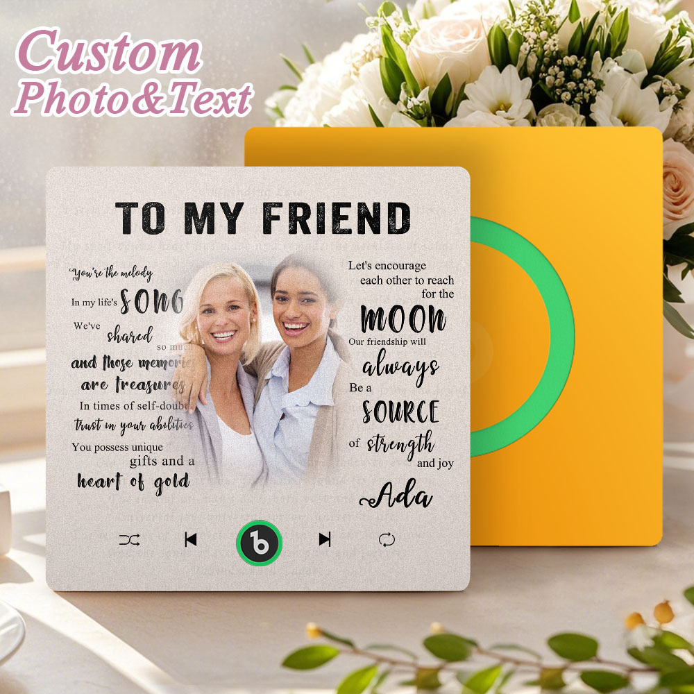 Custom Music Fridge Magnet New 4.0 Upgrade Personalized Photo and Name Music Wall Photo Sticker To My Father/Mother/Friend/Daughter/Son/Wife/Husband - soufeeluk