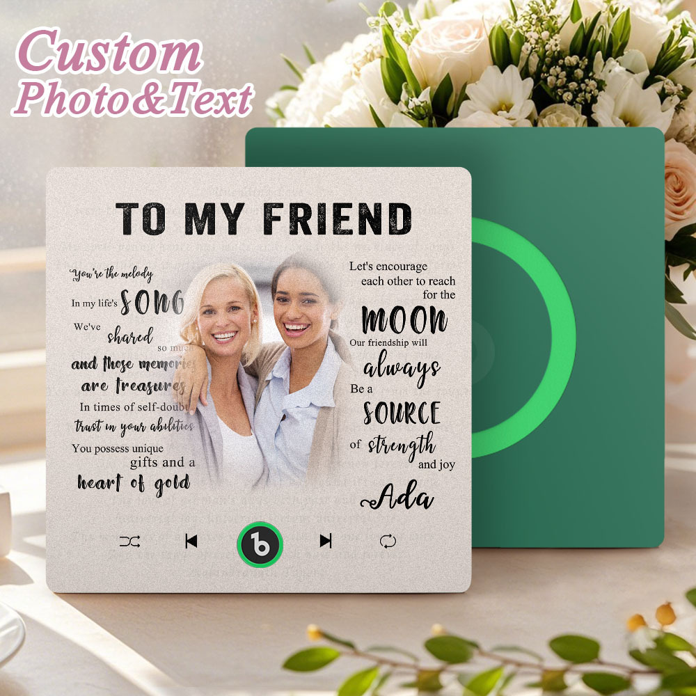 Custom Music Fridge Magnet New 4.0 Upgrade Personalized Photo and Name Music Wall Photo Sticker To My Father/Mother/Friend/Daughter/Son/Wife/Husband - soufeeluk