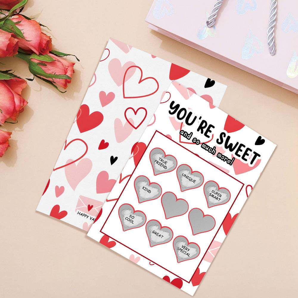 You're Sweet Scratch Card Funny Valentine's Day Scratch off Card - soufeeluk