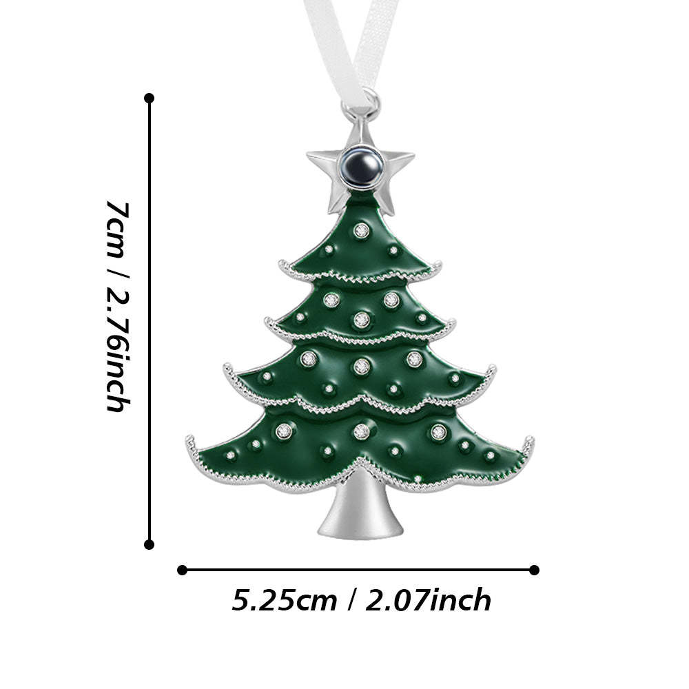 Personalized Projection Ornament Custom Photo Christmas Tree Ornament for Christmas Gifts - soufeeluk