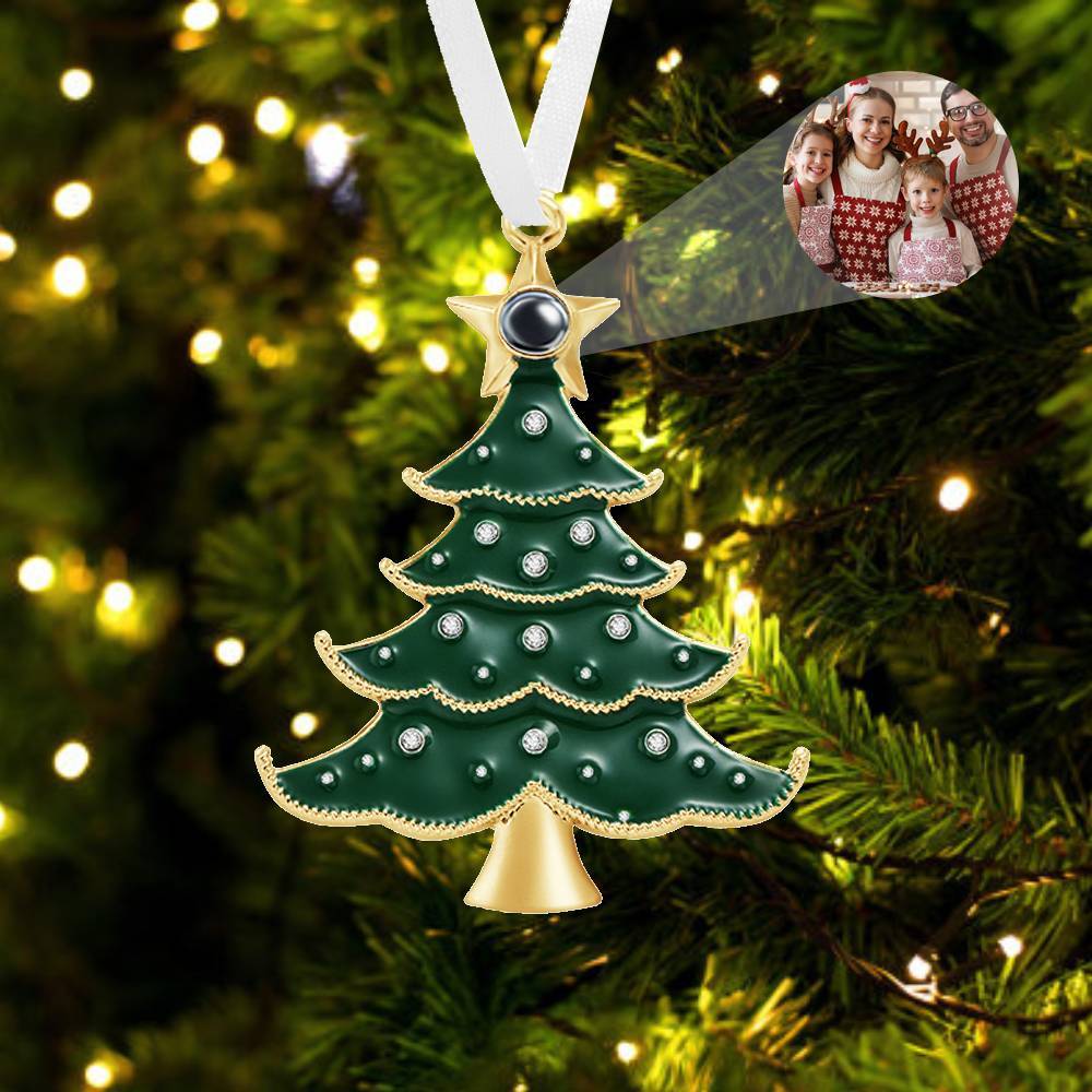Personalized Projection Ornament Custom Photo Christmas Tree Ornament for Christmas Gifts - soufeeluk