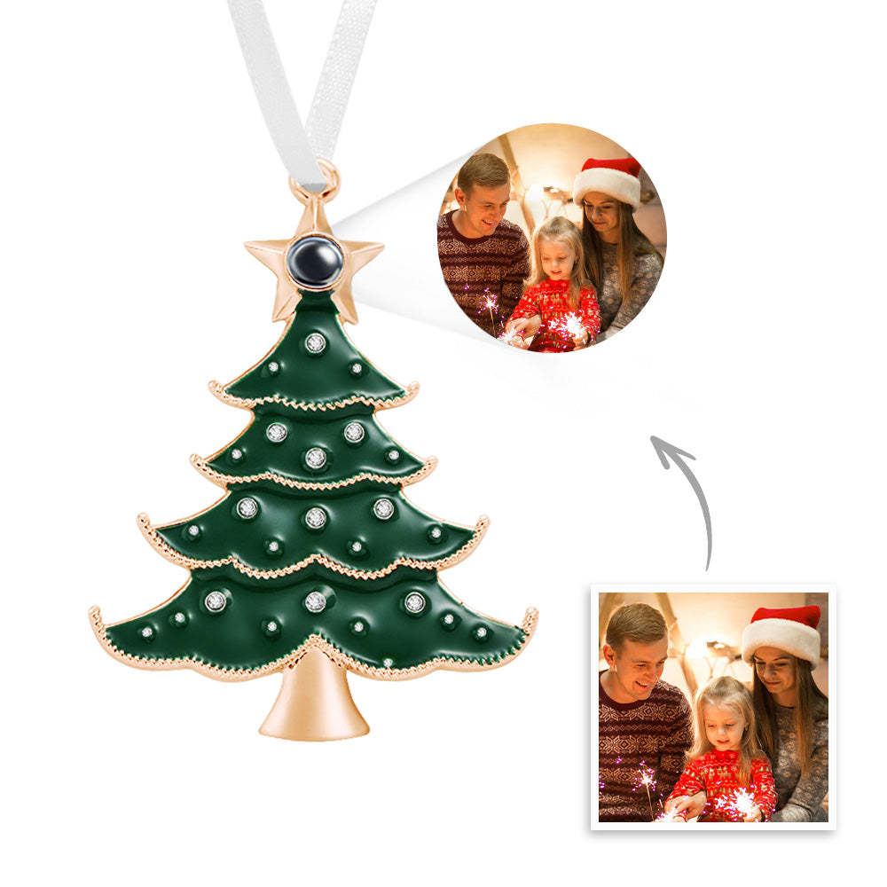 Personalized Projection Ornament Custom Photo Christmas Tree Ornament for Christmas Gifts - soufeeluk