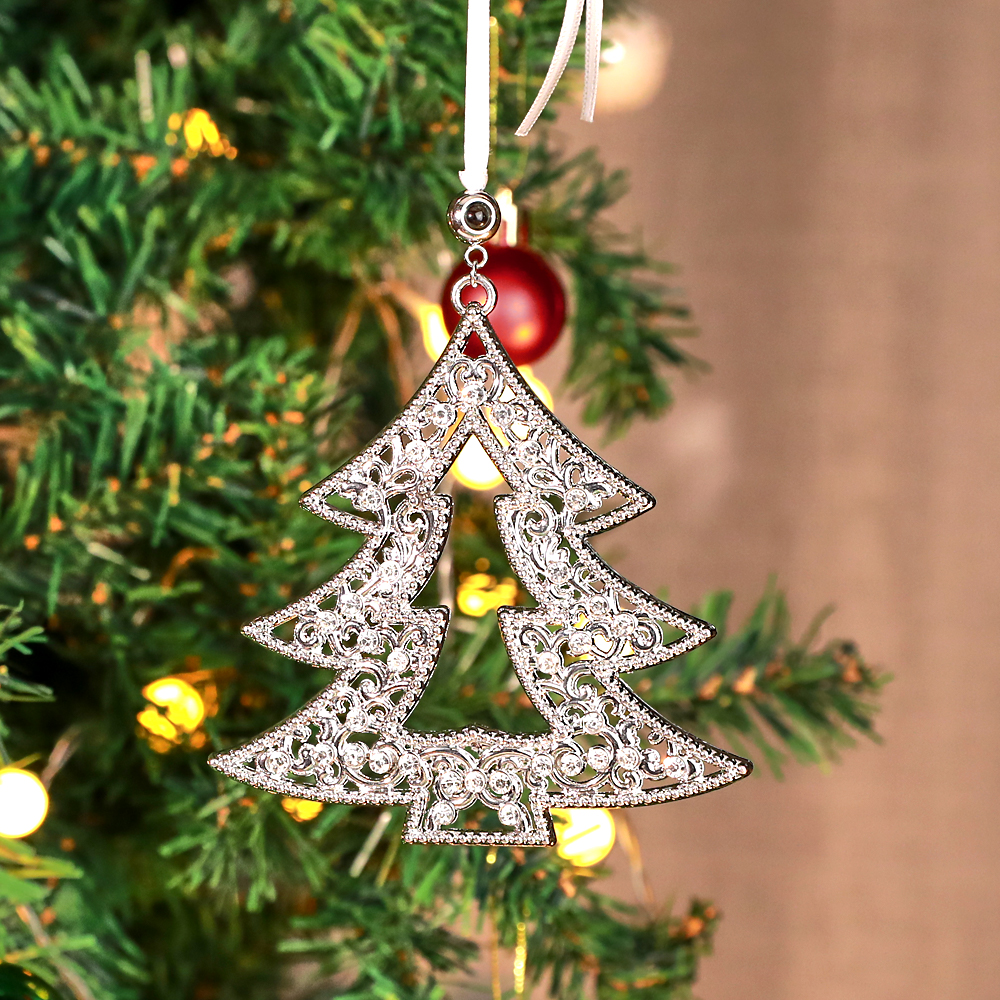 Personalized Christmas Projection Ornaments Christmas Tree Shape Custom Photo Ornaments Christmas Gifts For Family For Lover - soufeeluk