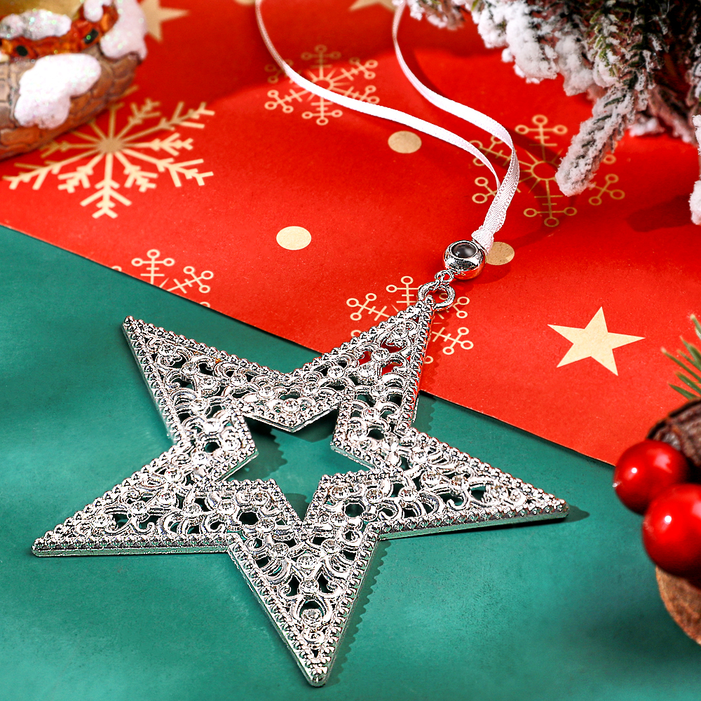 Personalized Christmas Projection Ornaments Elk Shape for Christmas Tree Custom Photo Ornaments Christmas Gifts For Family For Lover - soufeeluk