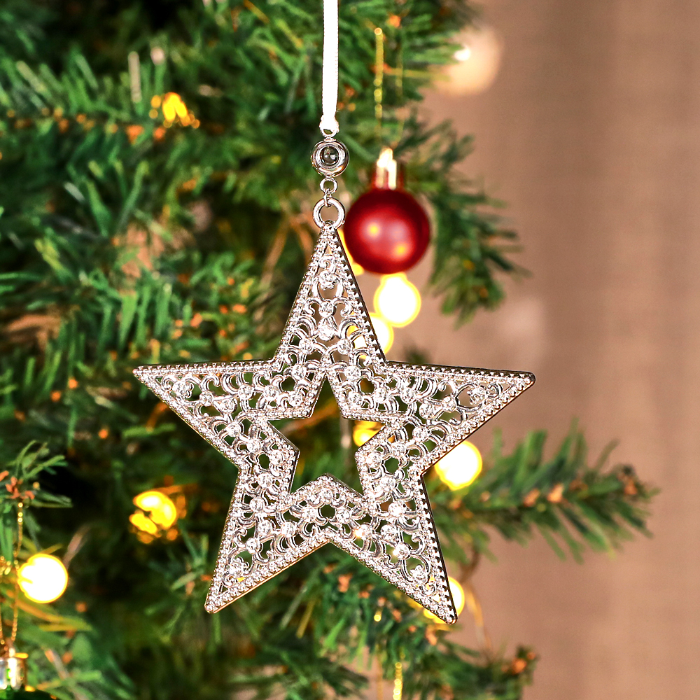 Personalized Christmas Projection Ornaments Elk Shape for Christmas Tree Custom Photo Ornaments Christmas Gifts For Family For Lover - soufeeluk