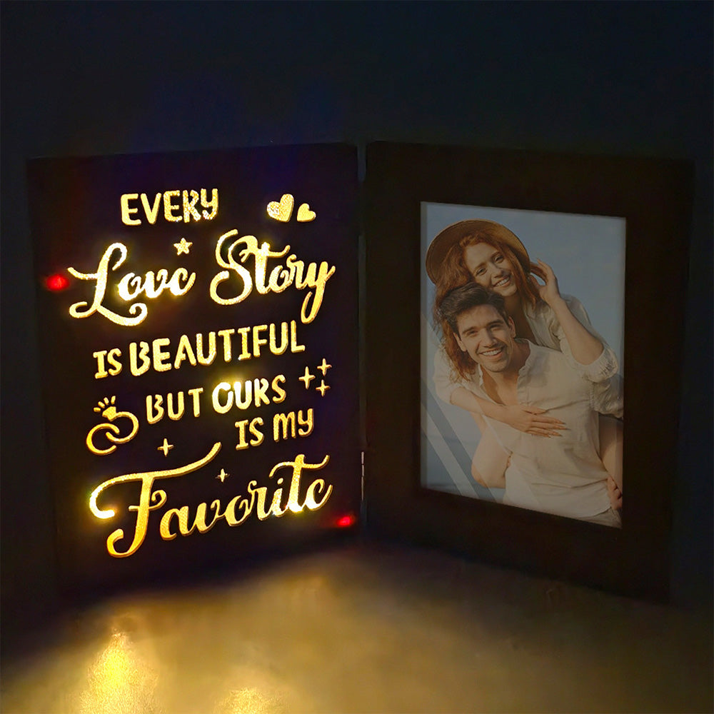 Personalised Photo Frame with Lights Gift for Father Mother Lover