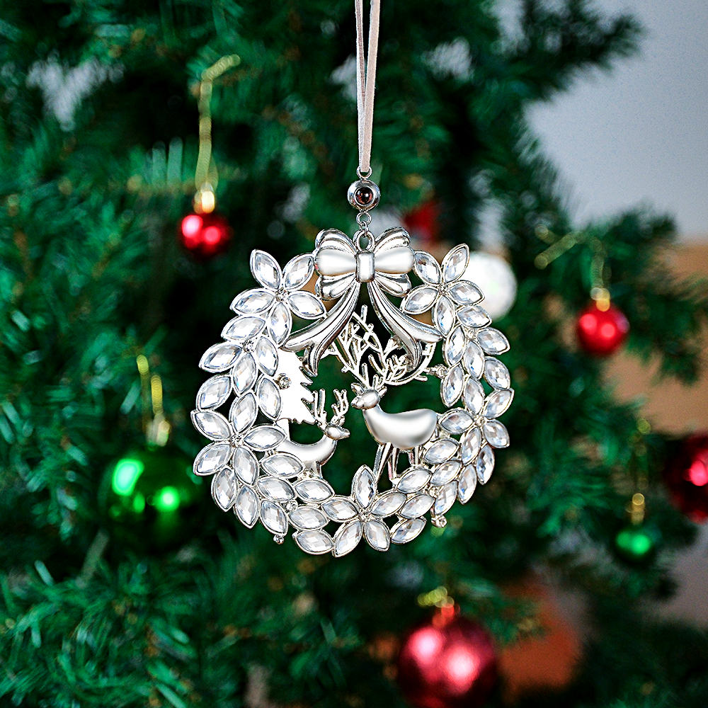Personalized Photo Projection Ornaments Elk Ornament Christmas Tree Ornaments Christmas Gifts - soufeeluk