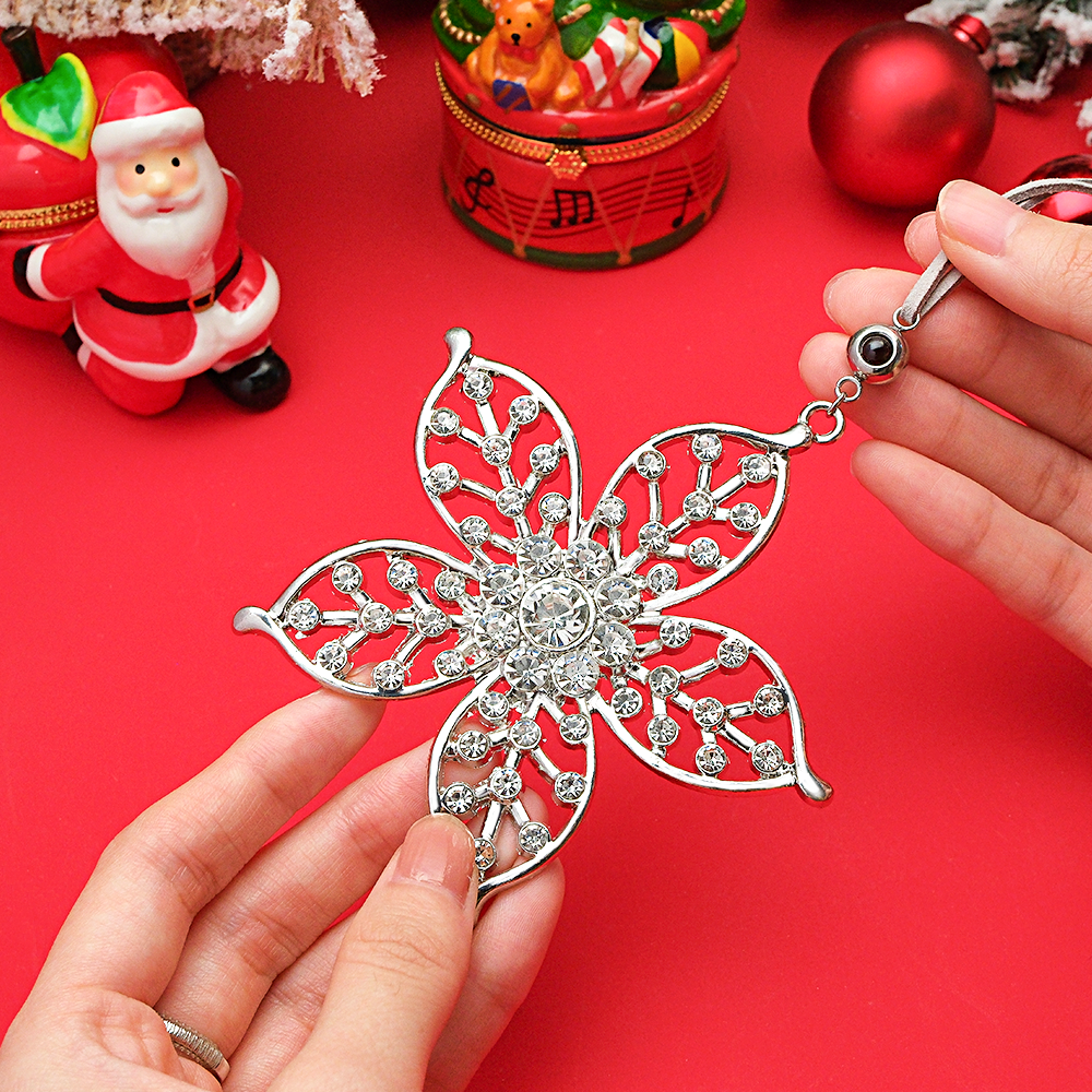 Personalized Photo Projection Ornaments Elk Ornament Christmas Tree Ornaments Christmas Gifts - soufeeluk