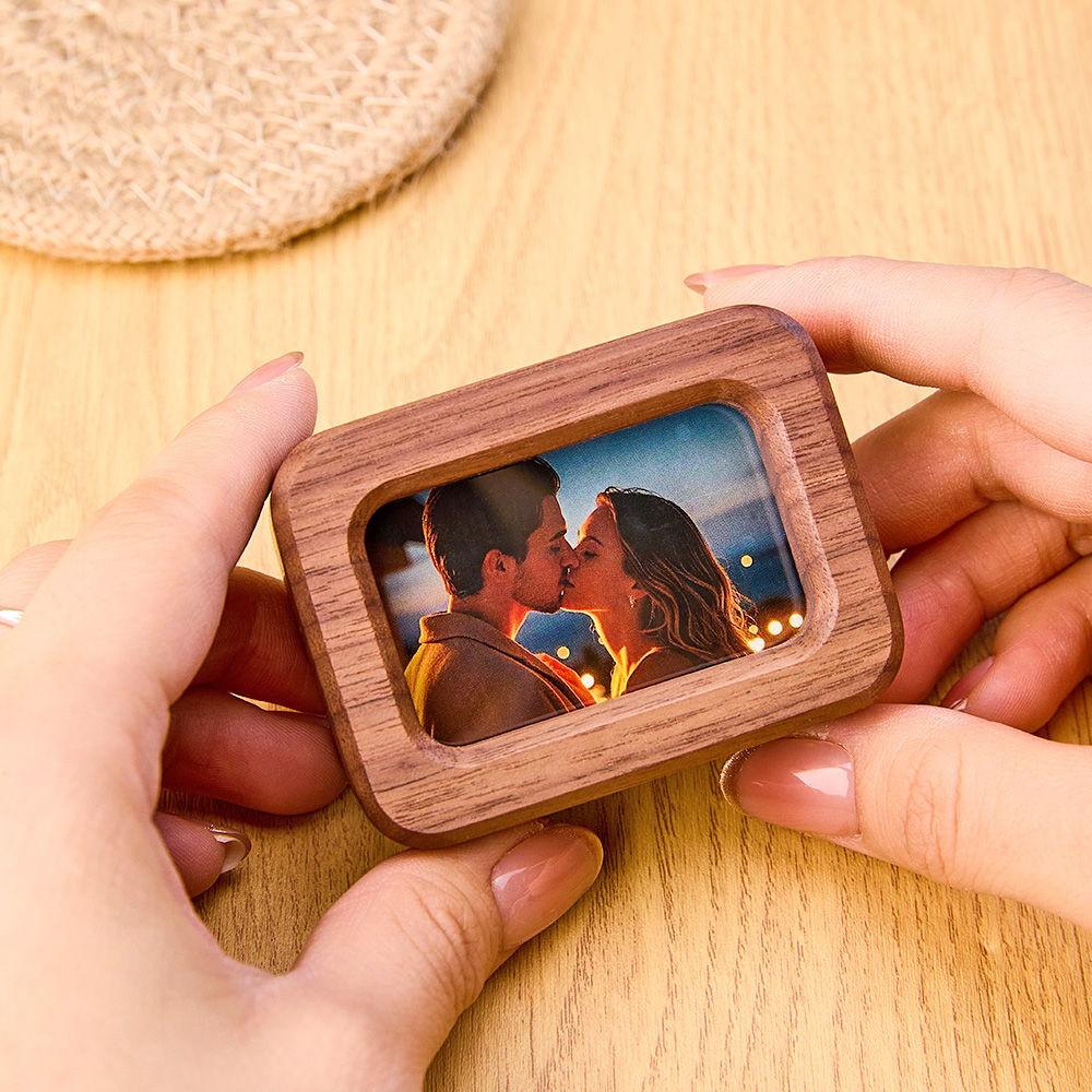 Customized Photo Mini Frame Black Walnut Car Photo Frame Creative Ornaments - soufeeluk