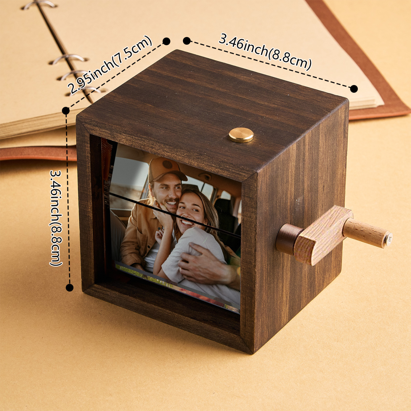 Custom To My Mom Photo Flipbook Frame Animation Machine Mechanical Hand-cranked Flipbook Box Photo Album Mother's Day Gifts - soufeeluk