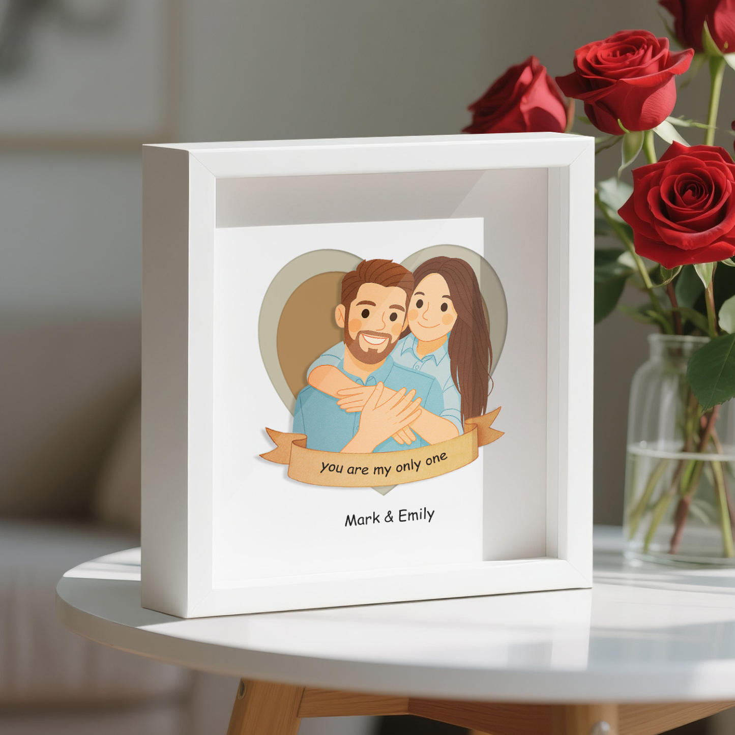 Custom Hollow Ornaments Engraved Pictures Custom Desktop Decorations Anniversary Gifts - soufeeluk