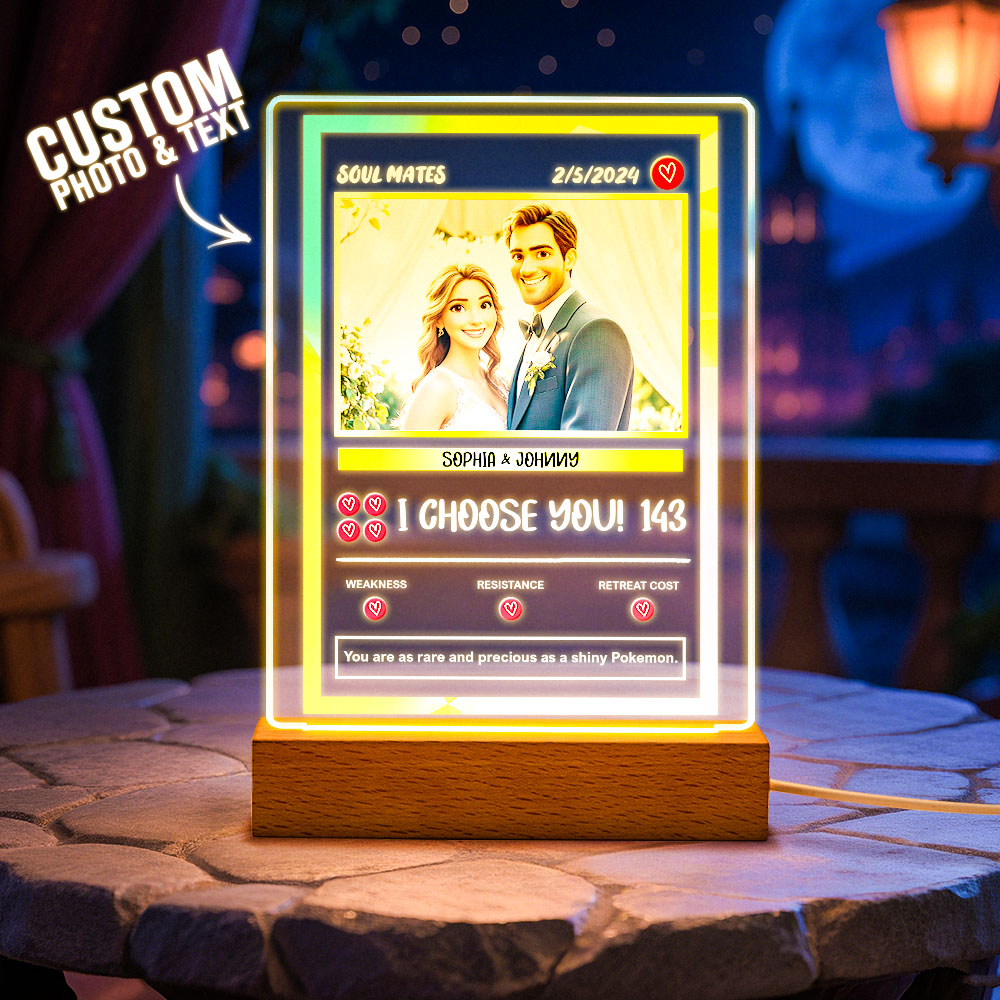 Personalized Cartoon Style Poke Card Night Light - soufeeluk