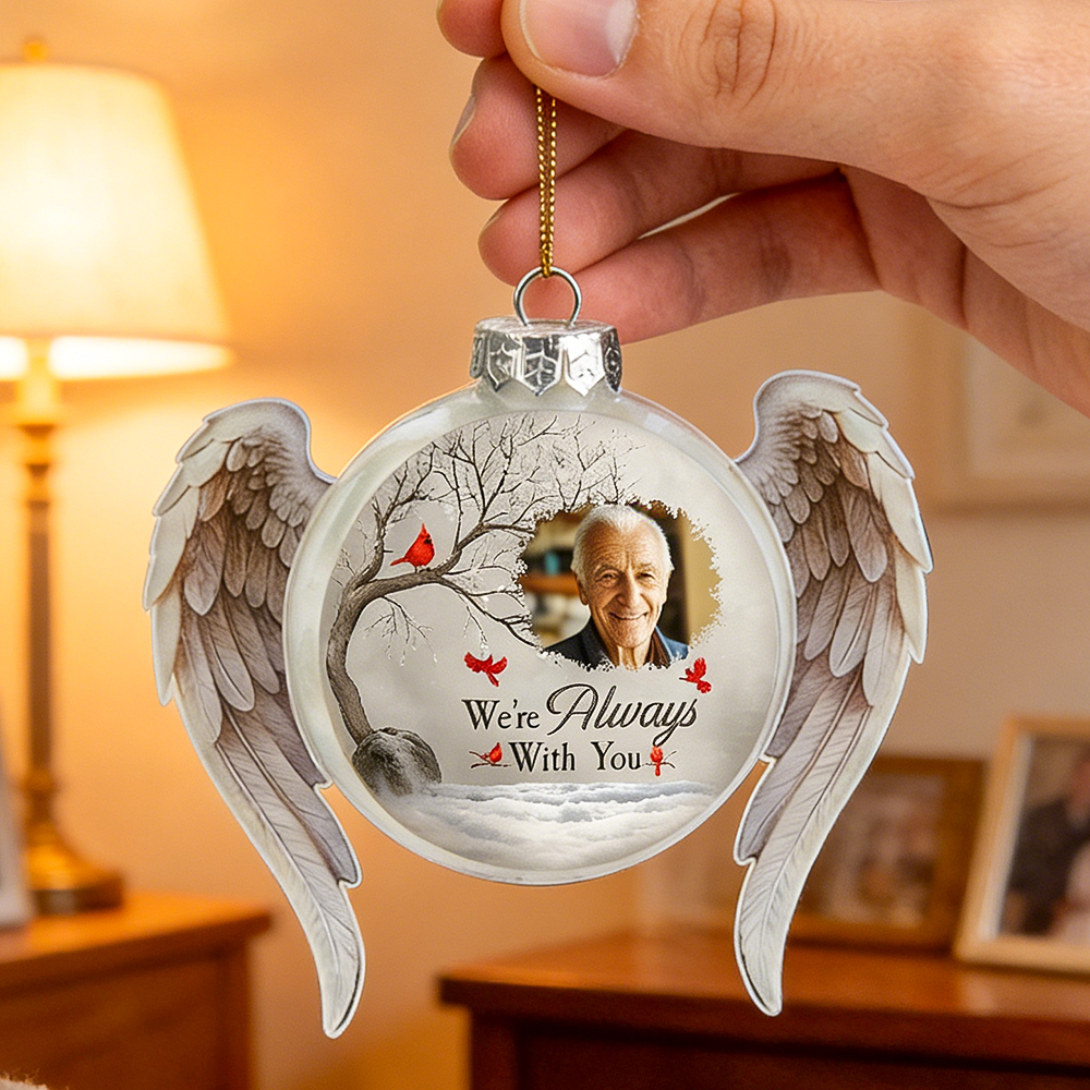 Custom Photo Ornament I'm Always With You Personalized Memorial Photo Ornament Memorial Gift - soufeeluk