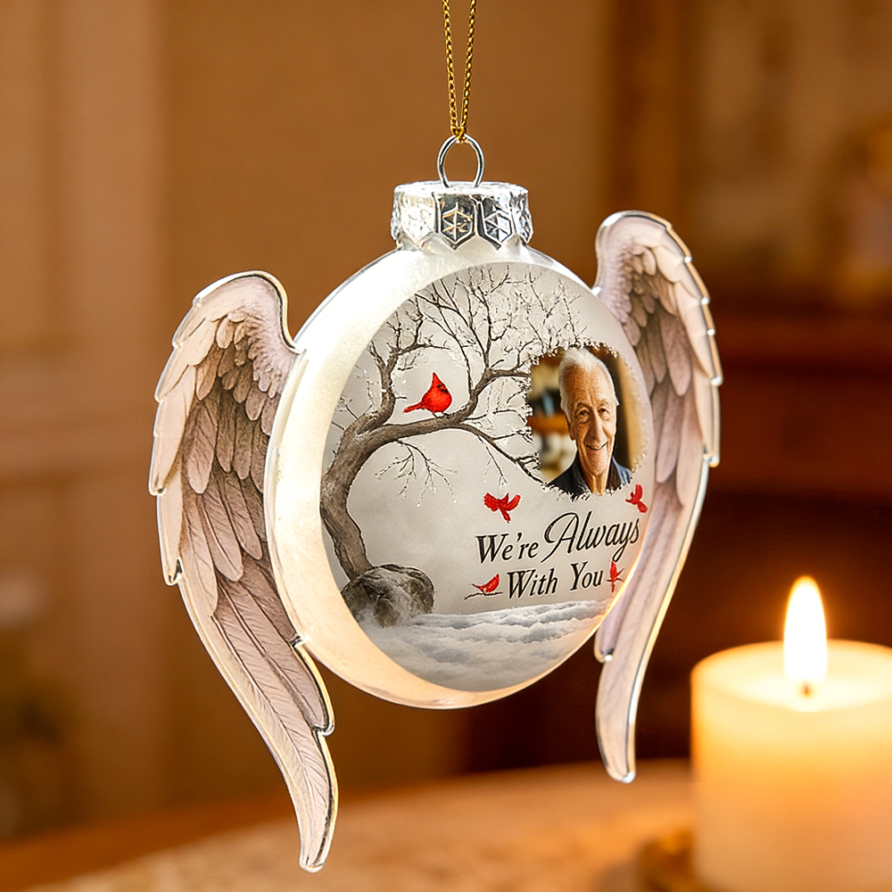 Custom Photo Ornament I'm Always With You Personalized Memorial Photo Ornament Memorial Gift - soufeeluk